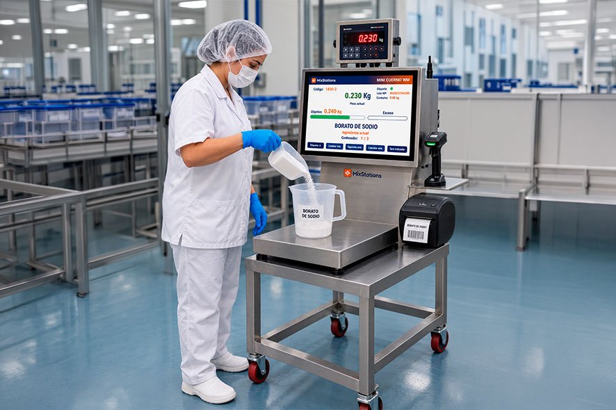 Buenas prácticas durante el pesaje manual de ingredientes checklist